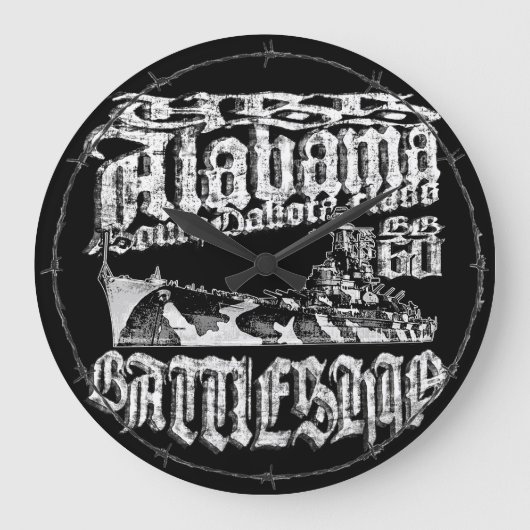 Battleship Alabama Acrylic Wall klok (Voorkant)