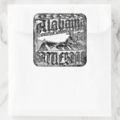 Battleship Alabama Square Stickers Sticker (Tas)