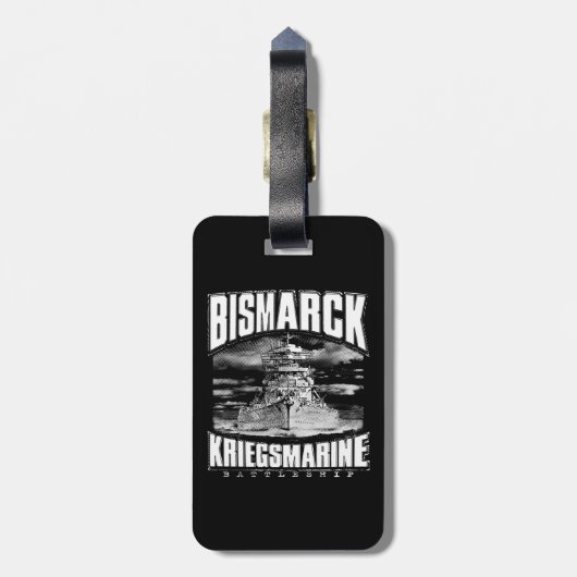 Battleship Bismarck Bagagelabel (Achterkant verticaal)