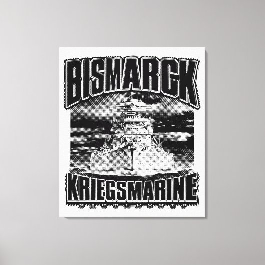 Battleship Bismarck Canvas Afdruk (Voorkant)