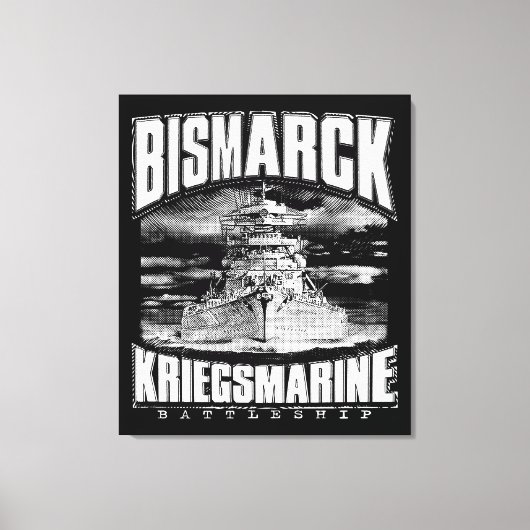 Battleship Bismarck Canvas Afdruk (Voorkant)