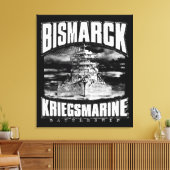 Battleship Bismarck Canvas Afdruk (Insitu (Woonkamer))