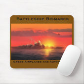 Battleship Bismarck mousepad Muismat (Met muis)