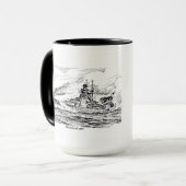 Battleship Bismarck Mug Mok (Voorkant links)