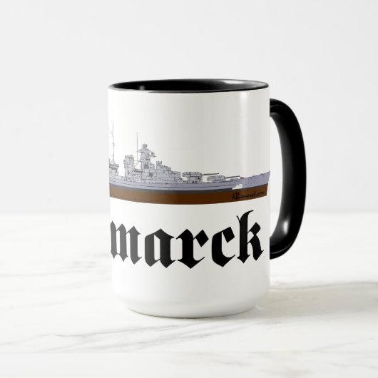 Battleship Bismarck Mug Mok (Voorkant rechts)