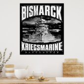 Battleship Bismarck Poster (Keuken)