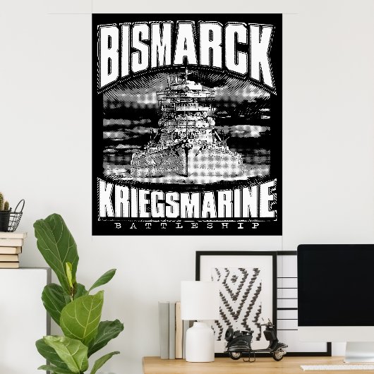 Battleship Bismarck Poster (Thuiskantoor)