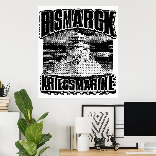 Battleship Bismarck Poster (Thuiskantoor)