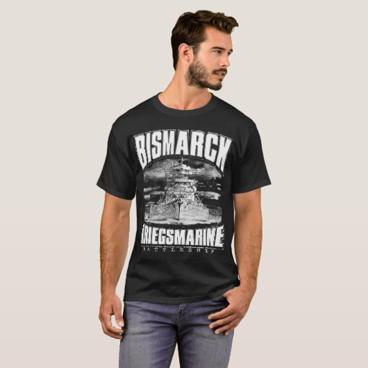 Battleship Bismarck T-shirt (Voorkant volledig)