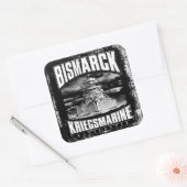 Battleship Bismarck Vierkante Sticker (Envelop)