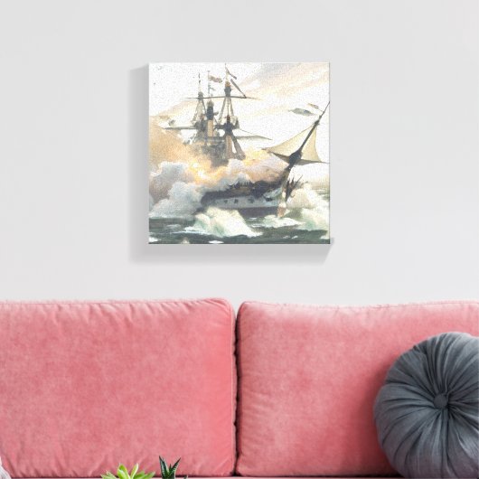 Battleship Canvas Afdruk (Insitu (Woonkamer))
