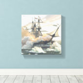 Battleship Canvas Afdruk (Insitu (Houten vloer))