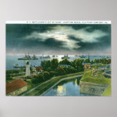 Battleship Fleet, Hampton Roads, VA  Poster (Voorkant)