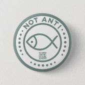 Battleship grijs NotAntiFish badge Ronde Button 5,7 Cm (Voorkant)