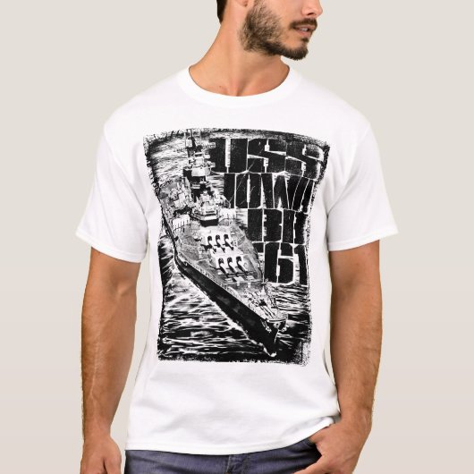 Battleship Iowa Mannen Basic T-shirt (Voorkant)