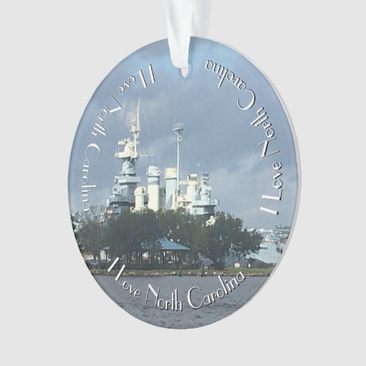 Battleship North Carolina op de Cape Fear River Ornament (voorkant)