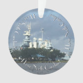 Battleship North Carolina op de Cape Fear River Ornament (voorkant)