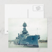Battleship Texas Museum schip in San Jacinto State Briefkaart (Voorkant / Achterkant)
