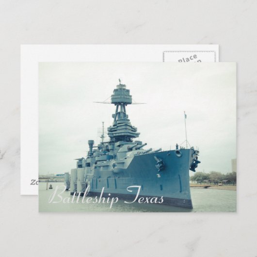 Battleship Texas Museum schip in San Jacinto State Briefkaart (Voorkant / Achterkant)