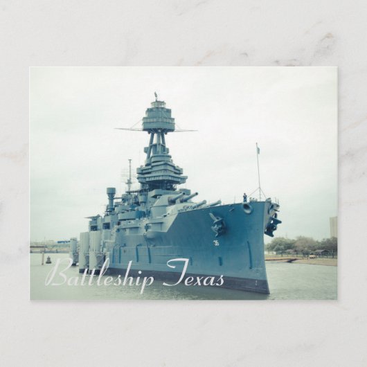 Battleship Texas Museum schip in San Jacinto State Briefkaart (Voorkant)