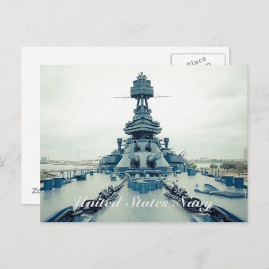Battleship Texas Museum schip in San Jacinto State Briefkaart (Voorkant / Achterkant)