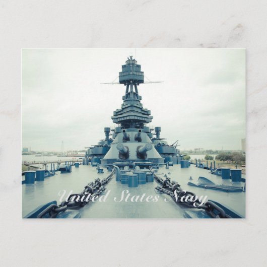 Battleship Texas Museum schip in San Jacinto State Briefkaart (Voorkant)