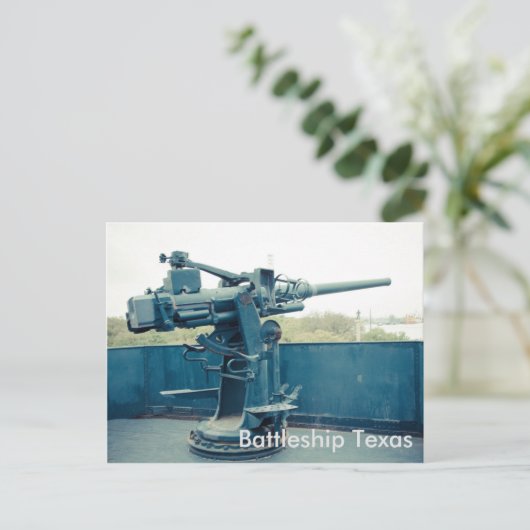 Battleship Texas San Jacinto State Park Briefkaart (Staand voorkant)