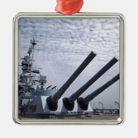 Battleship USS Alabama Metalen Ornament (Voorkant)