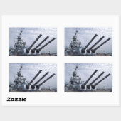 Battleship USS Alabama Rechthoekige Sticker (Vel)