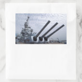 Battleship USS Alabama Rechthoekige Sticker (Tas)