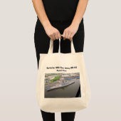 Battleship USS New Jersey B-62 Aerial Uitzicht Tote Bag (Voorkant (product))
