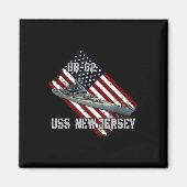 Battleship USS New Jersey BB-62 &AMP; Combat Warsh Magneet (Voorkant)