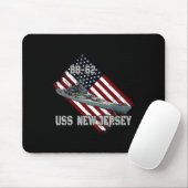 Battleship USS New Jersey BB-62 & Combat Warsh Muismat (Met muis)