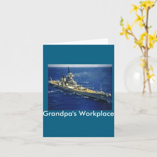 Battleship Uss New Jersey  Kaart (Gele Bloem)