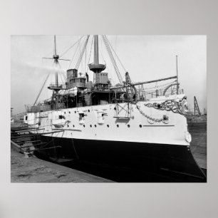 Battleship USS Texas, 1895 Poster