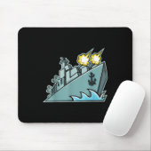 Battleship Vliegtuig Drager War Ship Graphic Muismat (Met muis)