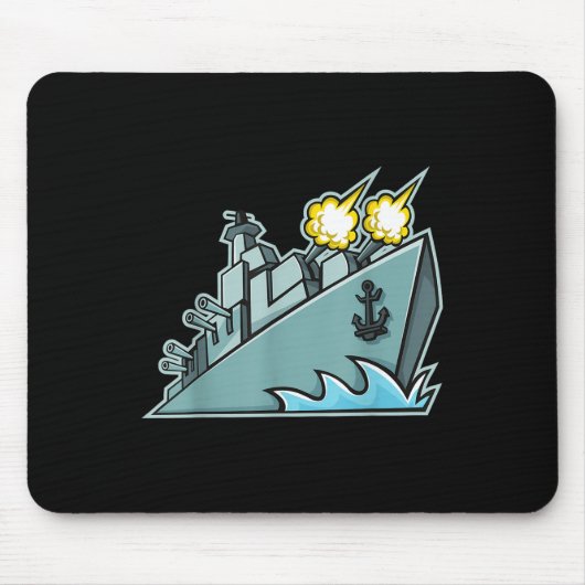 Battleship Vliegtuig Drager War Ship Graphic Muismat (Voorkant)