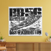 Battleship Washington Canvas print (Insitu (Woonkamer))