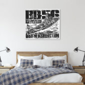 Battleship Washington Canvas print (Insitu (Slaapkamer))
