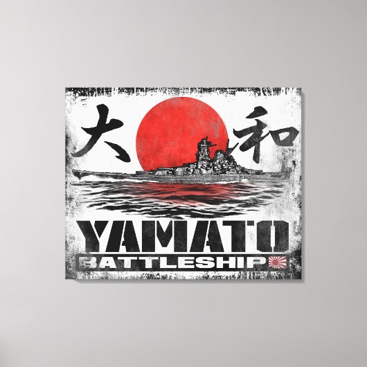 Battleship Yamato Stretted Canvas print (Voorkant)