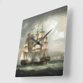Battleships GB Man van War Ships Wall Clock Vierkante Klok (Hoek)