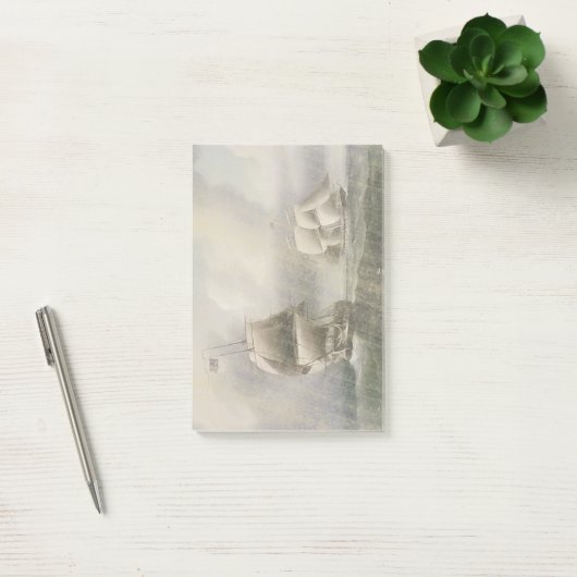 Battleships Warships Sailing Ocean Post It Notes (Kantoor)