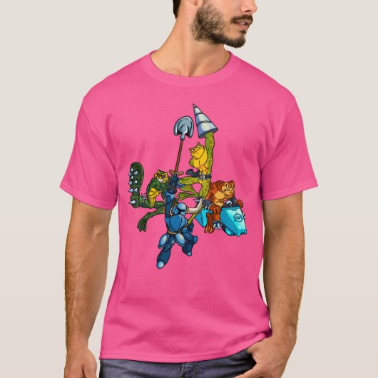 Battletoads Shovel Knight T-shirt (Voorkant)