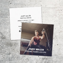 Battling Ropes Sports Fitness Personal Trainer Vierkante Visitekaartje