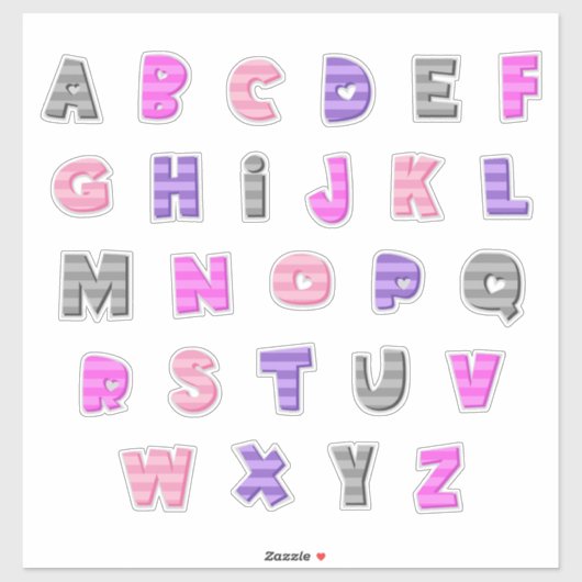 BATTY - A tot Z - 'lager hoesje' Sticker (Vel)