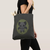 Batty About Natuur - Gothic/Pagan themed Canvas ta Tote Bag (Dichtbij)
