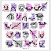 BATTY ALPHABET STICKER (Vel)