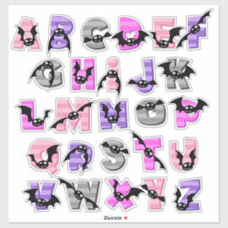 BATTY ALPHABET STICKER