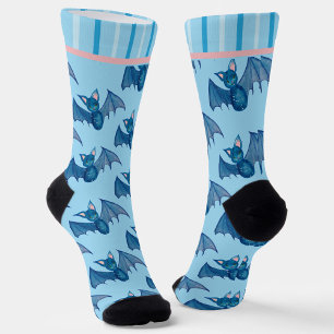 Batty and Blue voor Sokken van vleermuizen