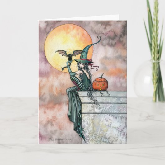 'Batty Cat' Halloween kaart van Molly Harrison (Voorkant)